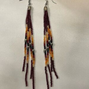 Handcrafted Beaded Drop Earrings